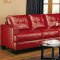 Samuel Sofa & Loveseat Set 501831 Red Leatherette by Coaster