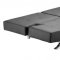 Black Leatherette Modern Convertible Sofa Bed with Folding Arms