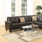 F6939 Sectional Sofa in Espresso Bonded Leather by Boss