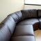 Brown Leather Modern Sectional Sofa