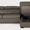 Sacha Sectional Sofa Bed in Dark Grey Full Leather by VIG