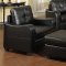 G603 Sofa & Loveseat in Black Bonded Leather w/Options by Glory