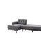 Parker Sectional Sofa in Corvet Gray Fabric by Bellona