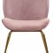 Paris Dining Chair 785 Set of 4 Pink Velvet Fabric by Meridian