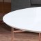 Canty Coffee Table 3PC Set 81860 in White w/Rose Gold Color Base