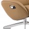 Maya Chair & Ottoman in Camel Leather by J&M Furniture