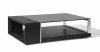 Treble Coffee Table - Beverly Hills - Espresso w/Black Glass Top