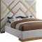 Vector Bed in White Faux Leather by Meridian w/Options