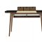 Dana Modern Office Desk in Walnut by J&M w/Brown Marble