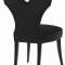 Leandra Dining Chair 742 Set of 2 Black Velvet Fabric - Meridian