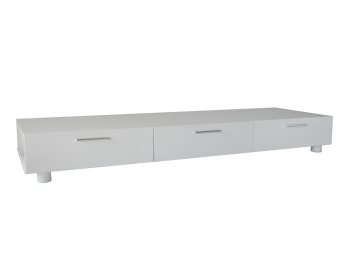 White Finish Modern TV Stand w/Three Drawers [GRTV-E19A-White]