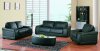 Black Leather Living Room Set with Optional Pull-Out Bed