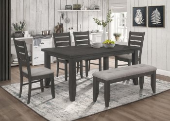 Dalila Dining Set 5Pc 102721GRY in Dark Gray by Coaster [CRDS-102721GRY Dalila]