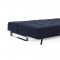 Supremax DEL Sofa Bed in 528 Mixed Blue w/Chrome Steel Legs