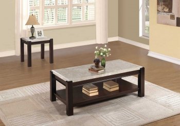 Festus 5466 Coffee Table 3Pc Set in Dark Cherry by Homelegance [HECT-5466 Festus]