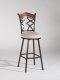 Autumn Rust Metal Base & Beige Seat Set of 2 Swivel Barstool