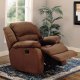 Chocolate Padded Microfiber Modern Rocker Recliner