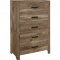 Mandan 5Pc Bedroom Set 1910 in Weathered Pine by Homelegance