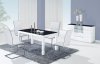 D8055 Dining Table in White & Black by Global w/Options