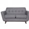 Luray Sofa LL90LGRW in Light Grey Wool by LeisureMod w/Options