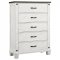 Lilith Bedroom 224471 in Distressed White by Coaster w/Options