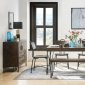 Garron Dining 5Pc Set 70735 in Walnut & Black Metal by Acme