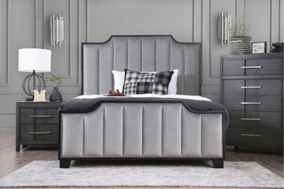 Espin 3Pc Bedroom Set CM7565GY in Gray w/Options