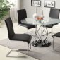 CM8333T Aina I 5Pc Dinette Set in Black w/Glass Top