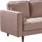 Emily Sofa 625 in Pink Velvet Fabric by Meridian w/Options