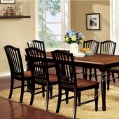 Mayville CM3431T Dining Room 7Pc Set in Black & Oak w/Options