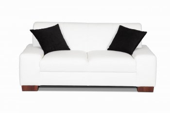 White Bonded Leather Modern Sofa & Loveseat Set [YAS-Astoria]