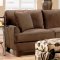 Bella Chocolate Fabric Sectional Sofa w/Optional Chair & Ottoman