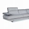 8754 Sectional Sofa in Full Grey Italian Leather by J&M