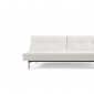 Splitback Sofa Bed in White w/Steel Legs by Innovation