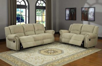 9708CN Quinn Motion Sofa in Beige Chenille Fabric by Homelegance [HES-9708CN Quinn]