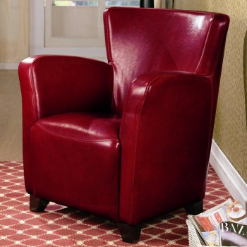 900235 Accent Chair Set of 2 in Red Leatherette by Coaster [CRCC-900235]