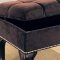 Dark Brown Button Tufted Storage Bench w/Nailhead Trim