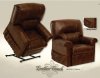 Tobacco Leather Touch Traditional Vintage Power Lift Recliner