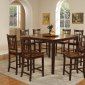 Two-Tone Finish Modern 5Pc Counter Height Dining Set w/Options