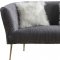 Monroe Sofa 696 in Grey Velvet Fabric by Meridian w/Options