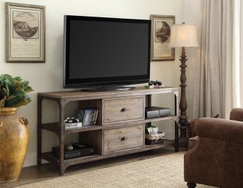 Gorden TV Stand 91504 in Antique Oak Finish by Acme [AMTV-91504-Gorden]