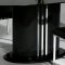 Black Modern Oval Dinette Table w/Optional Chairs