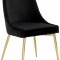 Karina Dining Chair 783 Set of 4 Black Velvet Fabric by Meridian