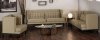 Champagne Satin Fabric Modern Noho Sofa & Loveseat w/Options