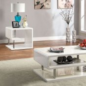 Ninove I Coffee Table & 2 End Tables Set CM4057 in White