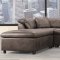 Audrey Sectional Sofa 55105 in Brown Stone Microfiber by Acme