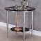 Azaria 3Pc Coffee & End Table Set CM4152 in Chrome & Brown