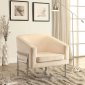 902535 Accent Chair in Cream Velvet Fabric by Coaster