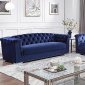 MS2085 Sofa & Loveseat Set in Blue Velvet by VImports