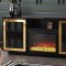 Yonit Electric Fireplace Media Console in Black